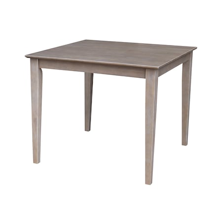 International Concepts Square Solid Wood Top Table, Dining Height, Washed Gray Taupe, 36 W, 36 L, 30 in H, Wood K09-3636-30S